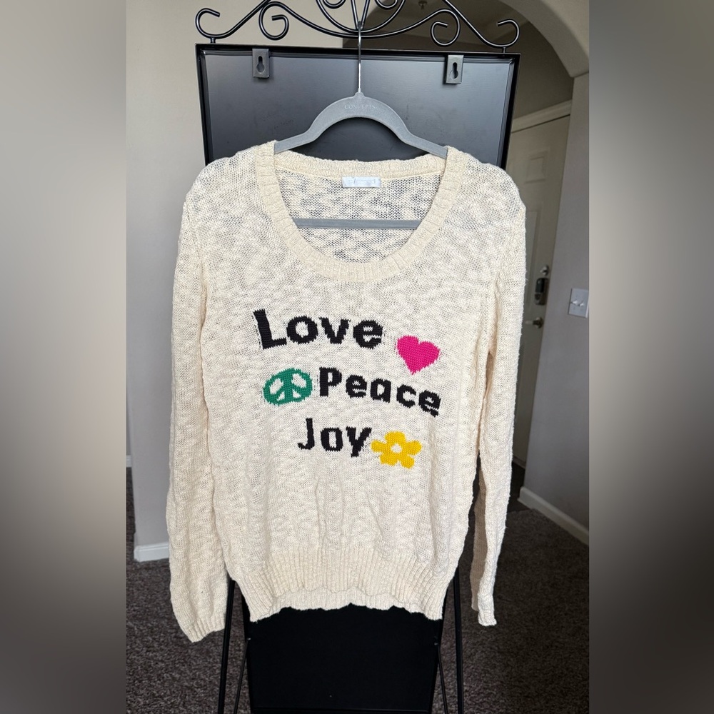 Promod Cream Graphic Sweater